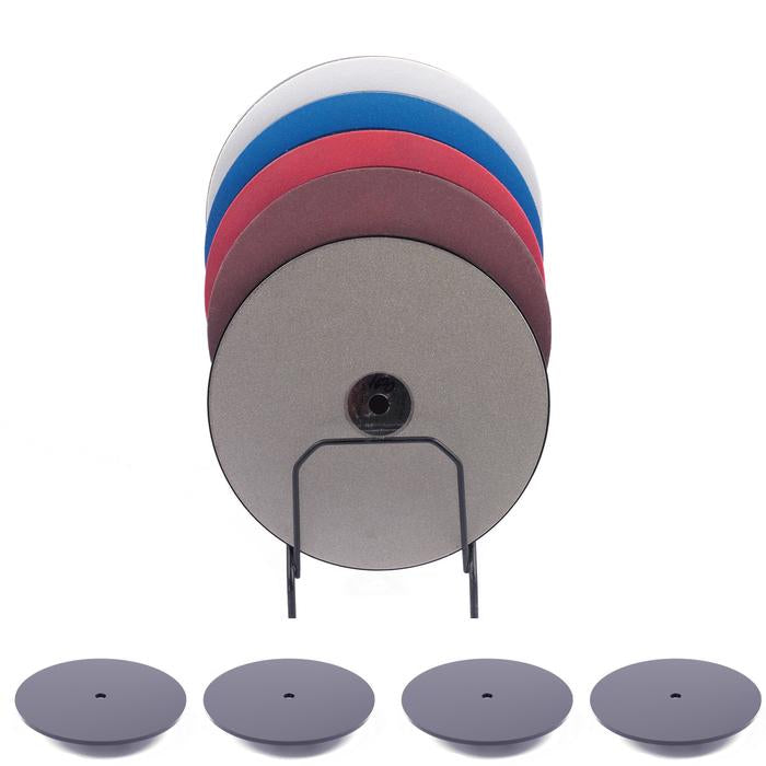 8 Inch Pro Diamond Sanding Disc Set With Backing Plates (180g Nickel Disc & stand not included)